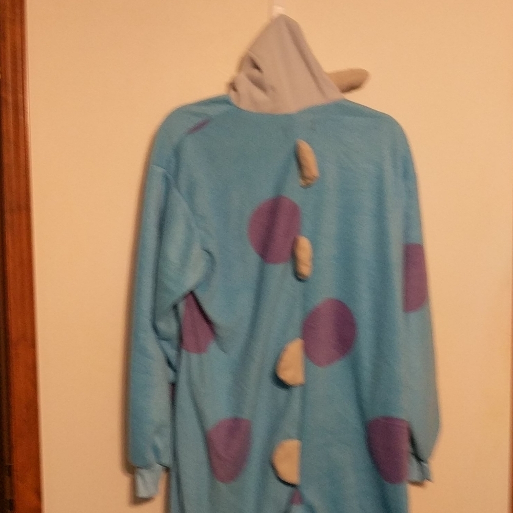 Dragon Monster Hooded Jumpsuit Pajamas - size Medium - Picture 7 of 8